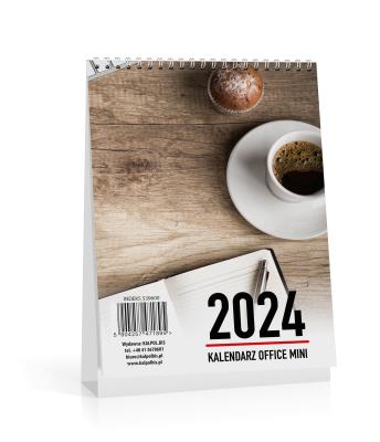 Kalendarz 2024 biurkowy Office mini pionowy. Wydawca: KALPOL.BIS kalendarze. SmakLiter.pl Opakowanie Kalendarz 2024 biurkowy Office mini pionowy