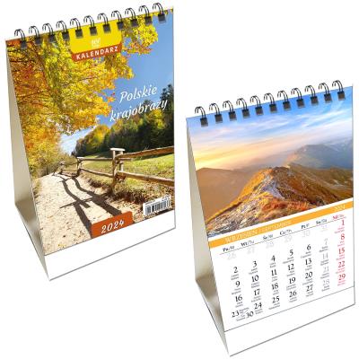 Opakowanie Kalendarz 2024 biurkowy pion mały Pl. Krajobrazy
