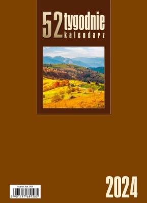 Opakowanie Kalendarz 2024 Biurkowy stojący brązowy