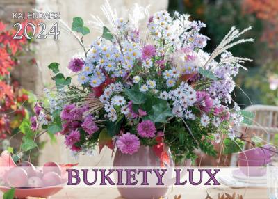 Kalendarz 2024 Bukiety lux ścienny. Wydawca: KALPOL.BIS kalendarze. SmakLiter.pl Opakowanie Kalendarz 2024 Bukiety lux ścienny