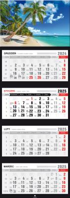 Opakowanie Kalendarz 2024 czterodzielny KT- 4 premium z wypukłą główką