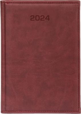 Kalendarz 2024 dzienny A5 Vivella bordo. Wydawca: ANIEW. SmakLiter.pl Opakowanie Kalendarz 2024 dzienny A5 Vivella bordo