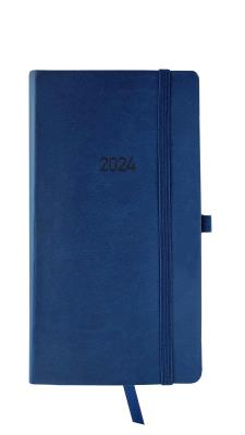 Opakowanie Kalendarz 2024 flex z gumką Dl tygodniowy  granatowy V2