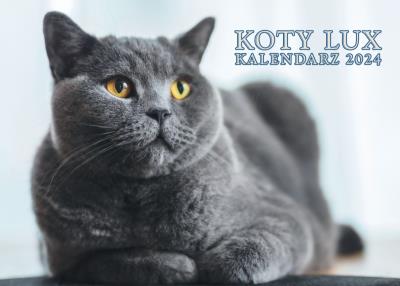 Kalendarz 2024 Koty lux ścienny. Wydawca: KALPOL.BIS kalendarze. SmakLiter.pl Opakowanie Kalendarz 2024 Koty lux ścienny