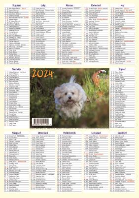 Kalendarz 2024 Listkowy KL ścienny. Wydawca: AWM kalendarze. SmakLiter.pl Opakowanie Kalendarz 2024 Listkowy KL ścienny