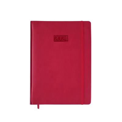 Opakowanie Kalendarz 2024 lux z gumką A4  tygodniowy czerwony V6