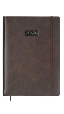 Opakowanie Kalendarz 2024 lux z gumką A4 tygodniowy V3 kawowy
