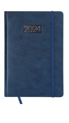 Opakowanie Kalendarz 2024 lux z gumką A5 dzienny V2 granatowy