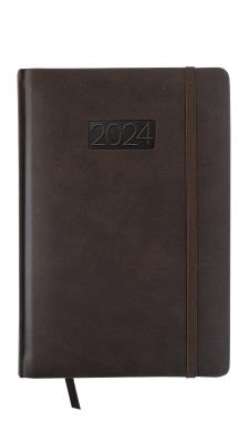 Opakowanie Kalendarz 2024 lux z gumką A5 dzienny V3 kawowy
