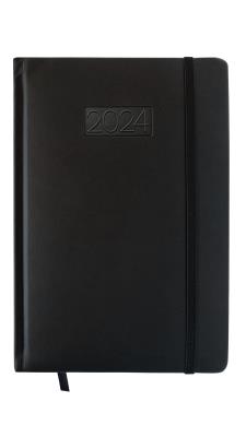 Opakowanie Kalendarz 2024 lux z gumką A5 dzienny V5 czarny