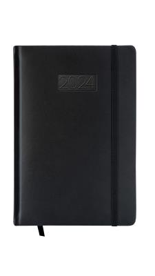 Opakowanie Kalendarz 2024  lux z gumką A5 tygodniowy V5 czarny