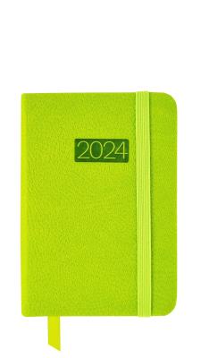 Opakowanie Kalendarz 2024 lux z gumką kieszonkowy V1 zielony