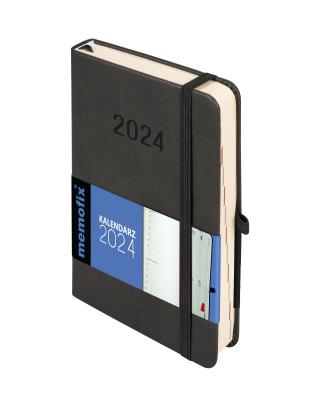 Okładka książki Kalendarz 2024 Memo B6 DNS czarny