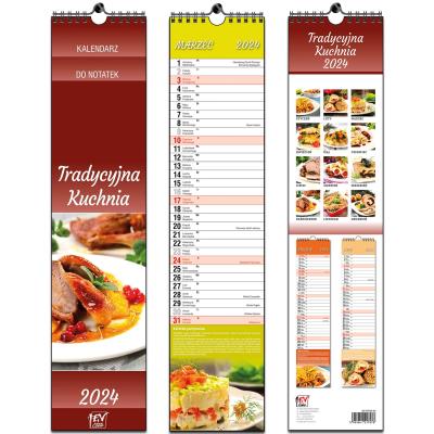 Opakowanie Kalendarz 2024 paskowy 13 planszowy Kuchnia