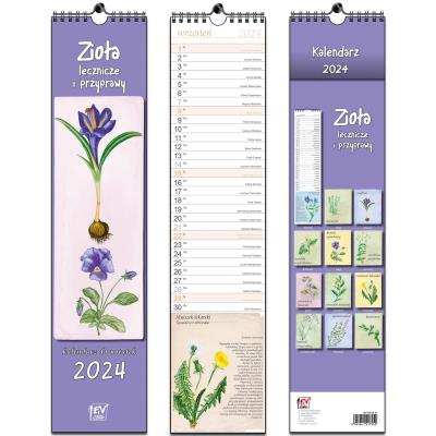 Opakowanie Kalendarz 2024 paskowy 13 planszowy Zioła