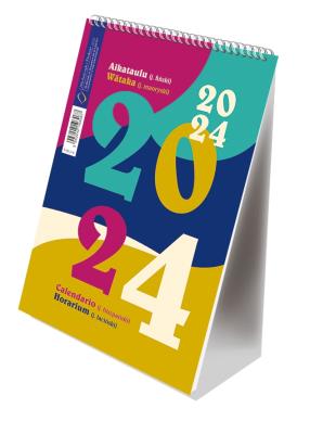 Kalendarz 2024 pionowy B6 ze spiralką kolory. Wydawca: MICHALCZYK I PROKOP. SmakLiter.pl Opakowanie Kalendarz 2024 pionowy B6 ze spiralką kolory