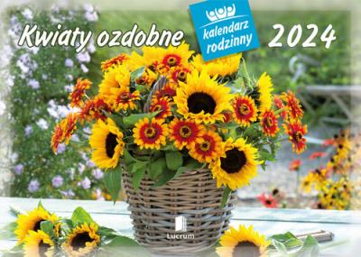 Kalendarz 2024 Rodzinny Kwiaty ozdobne. Wydawca: Lucrum. SmakLiter.pl Opakowanie Kalendarz 2024 Rodzinny Kwiaty ozdobne