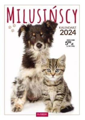 Kalendarz 2024 ścienny A4 Milusińscy. Wydawca: O-press. SmakLiter.pl Opakowanie Kalendarz 2024 ścienny A4 Milusińscy