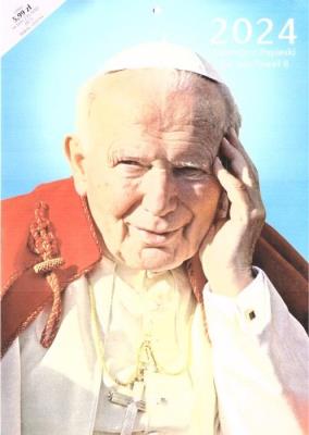 Kalendarz 2024 ścienny A4 Papieski. Wydawca: O-press. SmakLiter.pl Opakowanie Kalendarz 2024 ścienny A4 Papieski