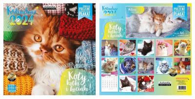 Opakowanie Kalendarz 2024 ścienny Classic Koty