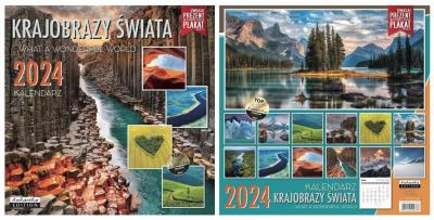 Opakowanie Kalendarz 2024 ścienny Classic Krajobrazy świata