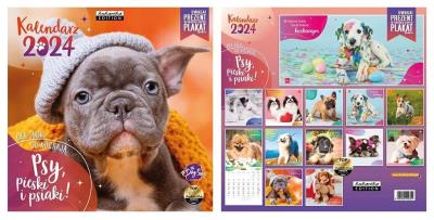 Opakowanie Kalendarz 2024 ścienny Classic Psy