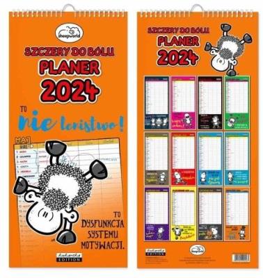 Opakowanie Kalendarz 2024 ścienny planer Sheepworld szczery