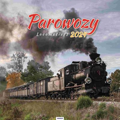 Okładka książki Kalendarz 2024 Ścieny Parowozy