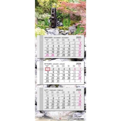 Opakowanie Kalendarz 2024 trójdzielny gł. płaska Ogrody