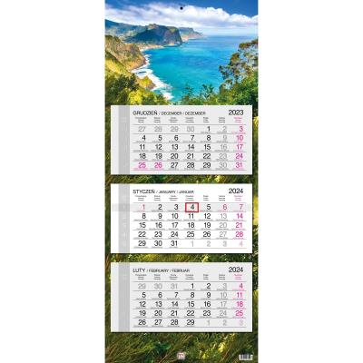 Opakowanie Kalendarz 2024 trójdzielny główka płaska Madera
