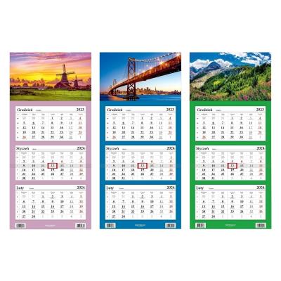 Kalendarz 2024 trójdzielny Lux mix. Wydawca: Narcissus. SmakLiter.pl Opakowanie Kalendarz 2024 trójdzielny Lux mix