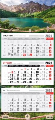 Kalendarz 2024 trójdzielny Morskie Oko KT1-V.58. Autor: Pan Kalendarzyk. SmakLiter.pl Okładka książki Kalendarz 2024 trójdzielny Morskie Oko KT1-V.58