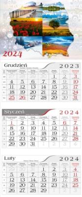 Opakowanie Kalendarz 2024 Trójdzielny Polska