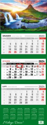 Opakowanie Kalendarz 2024 trójdzielny premium wodospad KT2-V.55