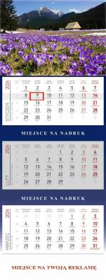 Okładka książki Kalendarz 2024 Trójdzielny Tatry