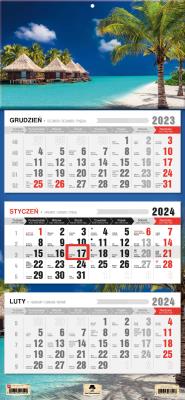 Opakowanie Kalendarz 2024 trójdzielny tropik KT1-V.48