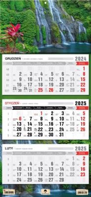 Kalendarz 2024 trójdzielny wodospad KT1-V.41. Autor: Pan Kalendarzyk. SmakLiter.pl Okładka książki Kalendarz 2024 trójdzielny wodospad KT1-V.41