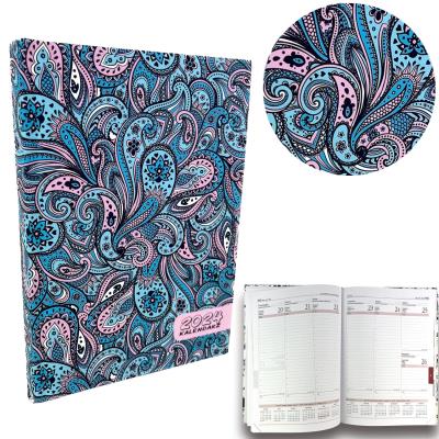 Opakowanie Kalendarz 2024 tygodniowy A4 soft touch turkus Ev230050