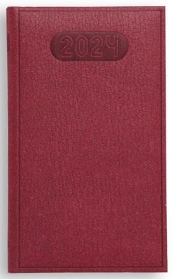 Okładka książki Kalendarz 2024 tygodniowy Print - bordowy