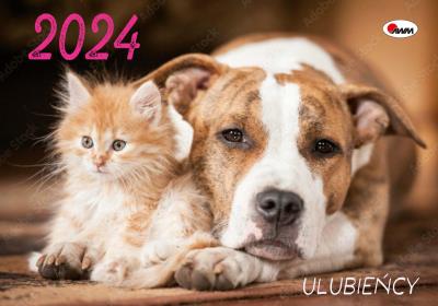 Kalendarz 2024 Ulubieńcy KA4 ścienny. Wydawca: AWM kalendarze. SmakLiter.pl Opakowanie Kalendarz 2024 Ulubieńcy KA4 ścienny