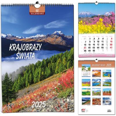 Opakowanie Kalendarz 2025 13 Plansz B3 Krajobrazy swiata
