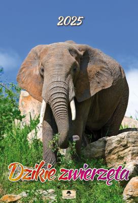 Kalendarz 2025 A3 ścienny Dzikie Zwierzęta. Autor: Pan Kalendarzyk. SmakLiter.pl Okładka książki Kalendarz 2025 A3 ścienny Dzikie Zwierzęta