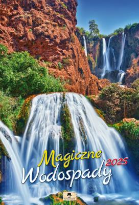 Kalendarz 2025 A3 ścienny Magiczne Wodospady. Autor: Pan Kalendarzyk. SmakLiter.pl Okładka książki Kalendarz 2025 A3 ścienny Magiczne Wodospady