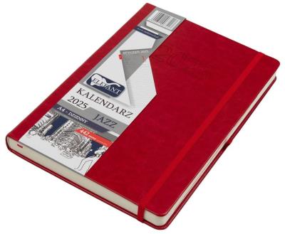 Opakowanie Kalendarz 2025 A4 dzienny Jazz czerwony