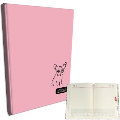 Opakowanie Kalendarz 2025 A4 dzienny sb/nd osobno Buldog Róż