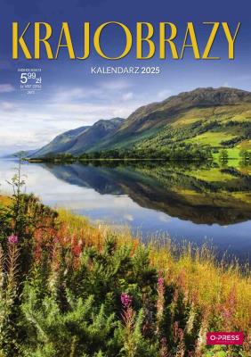 Kalendarz 2025 A4 Ścienny Krajobrazy. Wydawca: O-press. SmakLiter.pl Opakowanie Kalendarz 2025 A4 Ścienny Krajobrazy