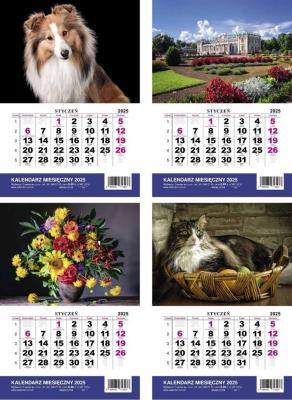 Kalendarz 2025 A4 Ścienny MIX. Wydawca: O-press. SmakLiter.pl Opakowanie Kalendarz 2025 A4 Ścienny MIX