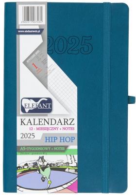 Opakowanie Kalendarz 2025 A5 12M + notes Hip Hop atramentowy