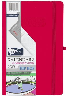 Opakowanie Kalendarz 2025 A5 12M + notes Hip Hop różowy