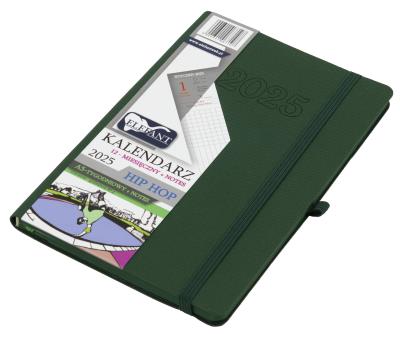 Opakowanie Kalendarz 2025 A5 12M + notes Hip Hop zielony